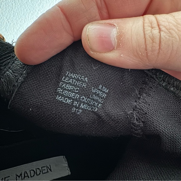 Steve Madden Tiarraa Black Leather Moto Ankle Boots 8.5 Edgy Grunge Streetwear - Picture 10 of 12